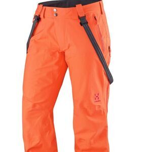 Haglof Snowpants womans medium pfos/pfoa free suspenders‎ orange